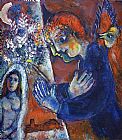 Marc Chagall Artist at Easel painting
